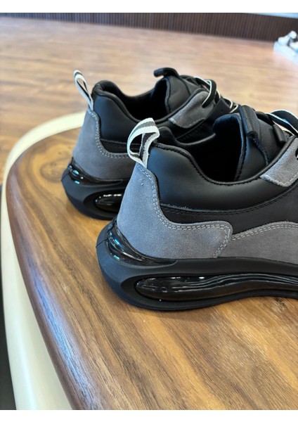 1098 Füme Siyah - Siyah Taban Hakiki Deri Erkek Sneakers fiyatları