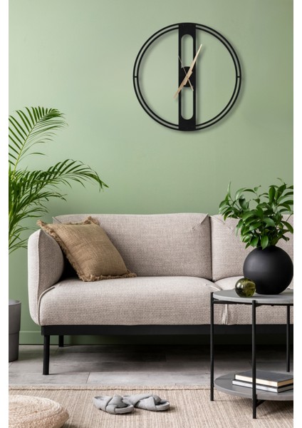Dekoratif Siyah Metal Duvar Saati 45X45CM modelleri
