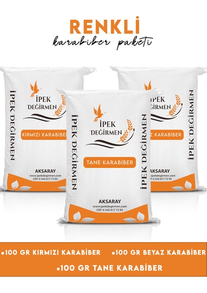 300 gr Karabiber Paketi Al Biber Ak Biber Karabiber