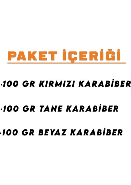 300 gr Karabiber Paketi Al Biber Ak Biber Karabiber