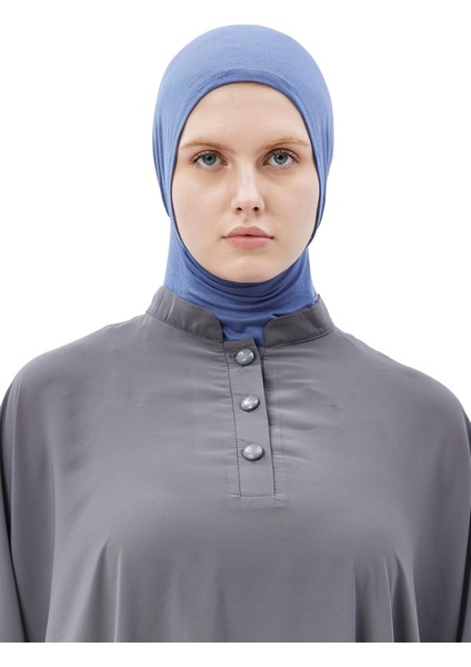 Kadın Tesettür Pratik Boyunluklu Hijab - Sporcu Bone - Mavi fiyatları