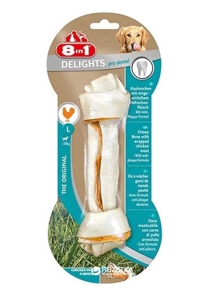 8 In 1 Delights Bones Pro Dental Köpek Kemik Ödülü Large 85 gr