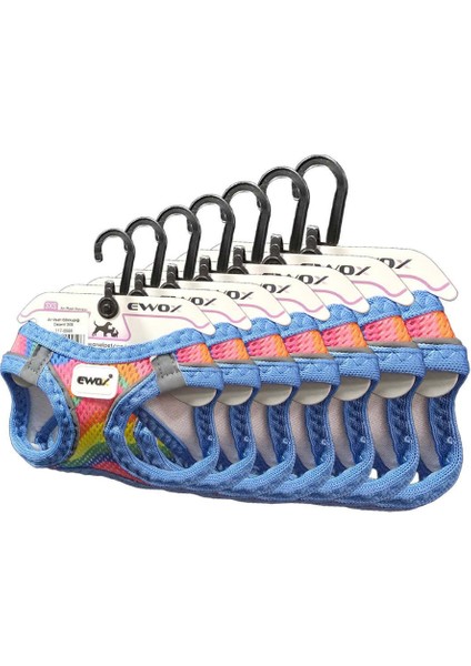 Air Mesh Gökkuşağı Desenli Göğüs Tasması Xs