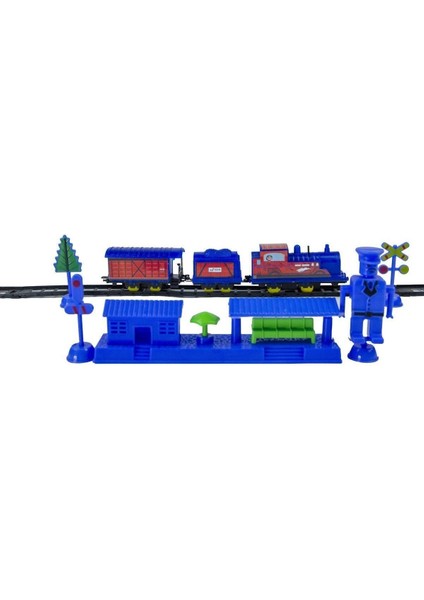 020002 Istasyonlu Tren Kırmızı -Ujtoys