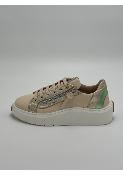 Hakiki Deri Kadın Sneaker Bağcıklı Kaydırmaz Taban Spor Ayakkabı modelleri