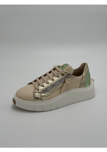 Hakiki Deri Kadın Sneaker Bağcıklı Kaydırmaz Taban Spor Ayakkabı fırsatları