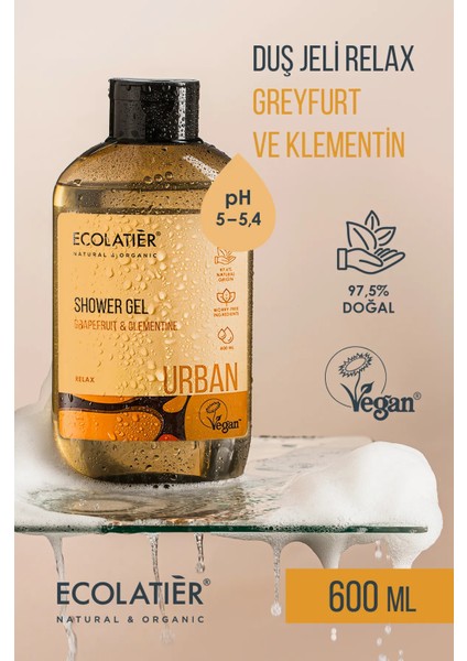 Duş Jeli Seti %97,5 Doğal Vücut Şampuanı Vegan Nemlendirici, Besleyici Duş Jeli Ikili Set 600 ml x 2 fiyatları