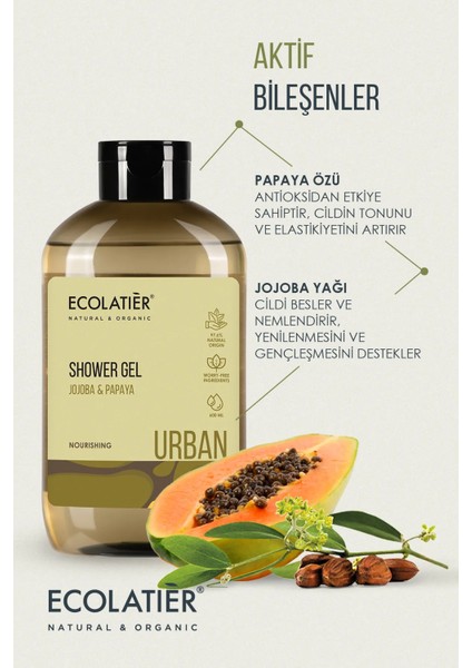Duş Jeli Seti %97,5 Doğal Vücut Şampuanı Vegan Nemlendirici, Besleyici Duş Jeli Ikili Set 600 ml x 2