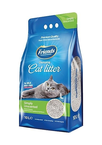 Natural 10 Lt Bentonit Kedi Kumu Kokusuz