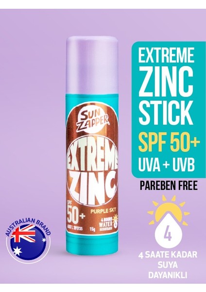 Güneş Kremi Extreme Zinc Stick Purple Sky SPF 50 + 15 gr