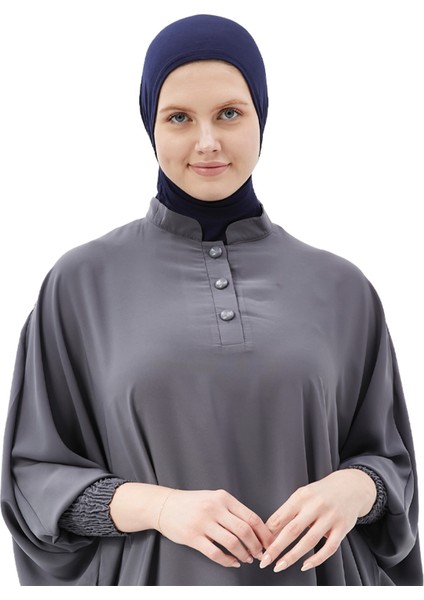 Al-Tobeh Kadın Tesettür Pratik Boyunluklu Hijab - Sporcu Bone - Lacivert