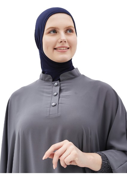 Al-Tobeh Kadın Tesettür Pratik Boyunluklu Hijab - Sporcu Bone - Lacivert