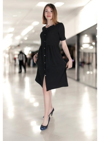 Yazlık V Yaka Kısa Kol Büzgü Detaylı Keten Elbise fiyatları