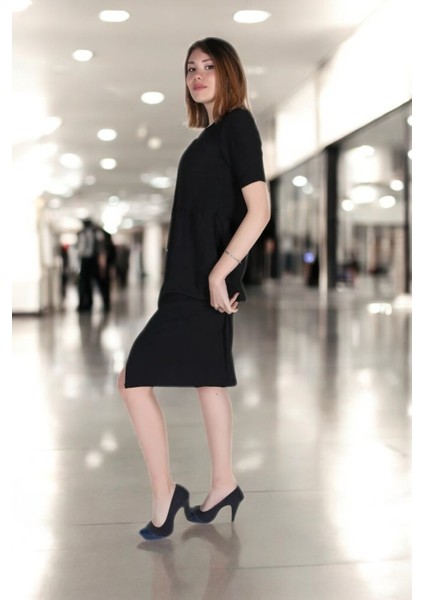 Yazlık V Yaka Kısa Kol Büzgü Detaylı Keten Elbise modelleri