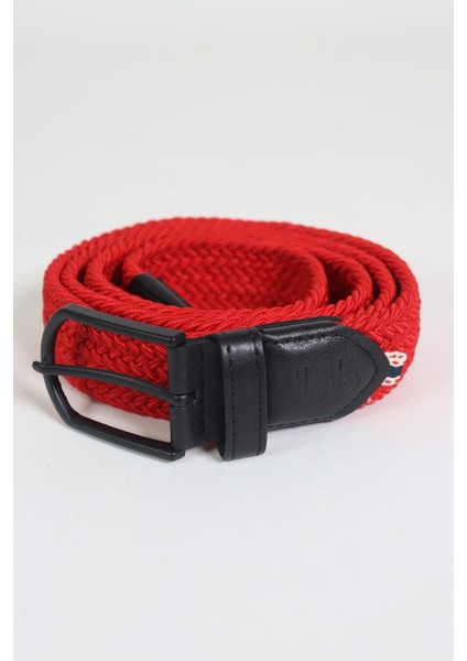 Elastik Örgü Unisex Kemer Kırmızı