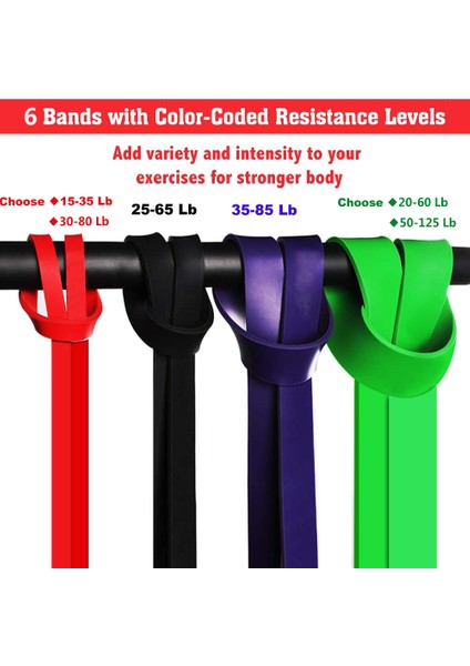 Yeşil 19MM Stili 6 Bant Çekme Halatı Fitness Egzersizleri Direnç Bantları Elastik Bant Lateks Fitness Ekipmanları Vücut Eğitimi Genişletici Egzersiz Yoga (Yurt Dışından) modelleri