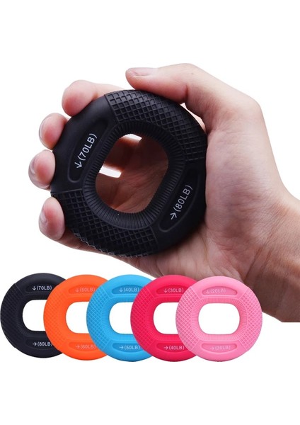 Kırmızı Stil Silikon Ayarlanabilir El Kavrama Lb Kavrama Yüzük Parmak Önkol Eğitmen Karpal Genişletici Kas Egzersiz Egzersiz Gym Fitness (Yurt Dışından) fırsatları