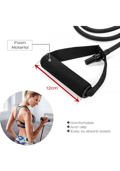 Siyah Stil 120CM Yoga Çekme Halatı Elastik Direnç Bantları Halat Lastik Bantlar Fitness Ekipmanları Egzersiz Tüpü Egzersiz Kuvvet Eğitimi (Yurt Dışından) indirimleri