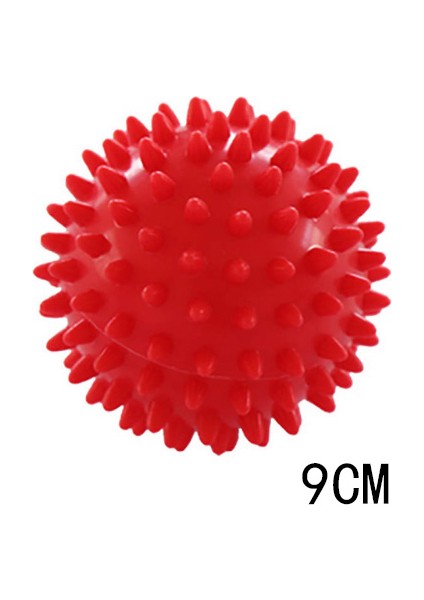 Kırmızı 9cm Tarzı Dikenli Masaj Topları Pvc Fitness Eğitimi Taşınabilir Fizyoterapi Topu Tetik Noktası Kirpi Topu Masaj Topu Eller Ayaklar Için (Yurt Dışından)