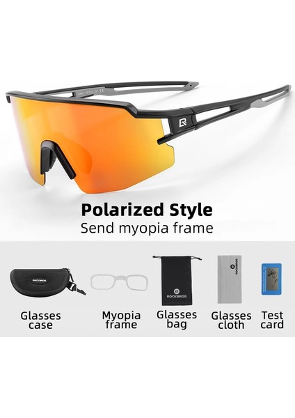 NO.10174 Tarzı NO.10171 Beden Rockbros Fotokromik Bisiklet Gözlükleri Polarize Dahili Miyopi Çerçeve Spor Güneş Gözlüğü Erkek Kadın Gözlük Bisiklet Gözlük Gözlüğü (Yurt Dışından)