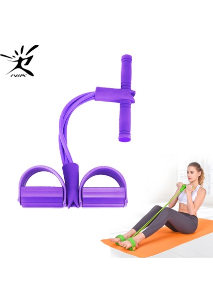Mor Tarzı Fitness Sakız 4 Tüp Direnç Bantları Lateks Pedal Egzersizi Mekik Çekme Halatı Genişletici Elastik Bantlar Yoga Ekipmanı Pilates Egzersizi (Yurt Dışından) fiyatları