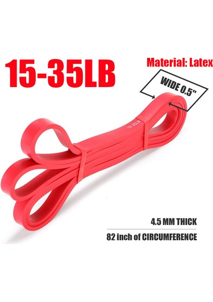 1 Adet 15-35LB Tarzı Direnç Bantları Egzersiz Elastik Doğal Lateks Egzersiz Ruber Döngü Fitness Ekipmanları Eğitimi Için Mukavemet Lastik Bant Genişletici (Yurt Dışından)
