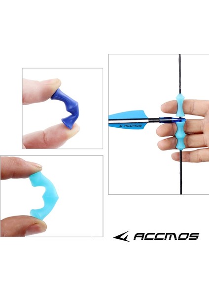 Siyah S Tarzı 1 Takım 4 Renk Bowstring Parmak Tab Guard Bowstring Saver Okçuluk Yay Olimpik Yay Için Koruyucu Parmak Silikon Yayın (Yurt Dışından)