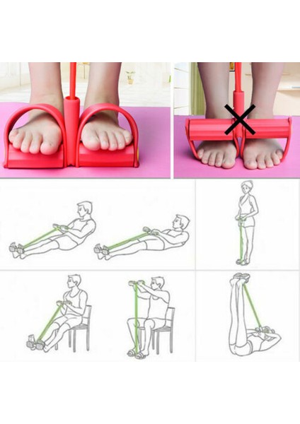 Mavi Stil Fitness Sakız 4 Tüp Direnç Bantları Lateks Pedal Egzersizi Mekik Çekme Halatı Genişletici Elastik Bantlar Yoga Ekipmanı Pilates Egzersizi (Yurt Dışından) modelleri