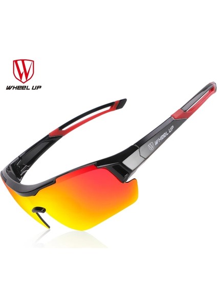 Siyah Kırmızı Stil Wheel Up 3 Lens UV400 Bisiklet Gözlük Erkek Kadın Su Geçirmez Kaplama Aerodinamik Bisiklet Polarize Güneş Gözlüğü Mtb Bisiklet Gözlük (Yurt Dışından) fiyatları