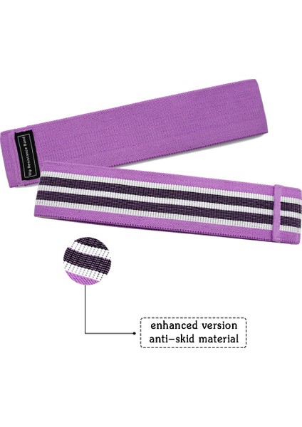 Mor 76X8CM Stili Unisex Ganimet Bandı Kalça Daire Döngü Direnç Bandı Bacaklar Için Egzersiz Egzersizi Uyluk Glute Popo Çömelme Bantları Kaymaz Tasarım (Yurt Dışından)