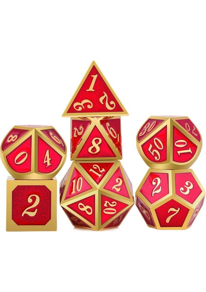 NO.420 Tarzı Dnd Metal Zar Rpg Mtg Italik Yazı Tipi Kese Dahil Çeşitli Renkler D4 D6 D8 D10 D12 D20 (Yurt Dışından)