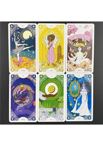 53 Adet TS82 Tarzı Star Er Tarot Ingilizce Versiyonu Tablo Güverte Tarot Oracle Card Eğlenceli Kehanet Oynamak Kader Masa Oyunları Pdf Guidebook (Yurt Dışından)