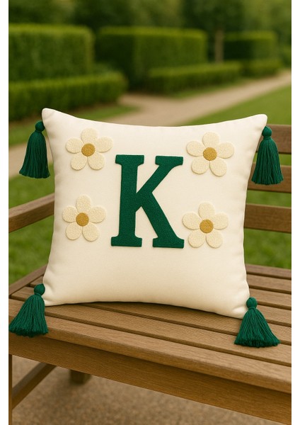 Punch Kırlent Kılıfı Harf Modeli K