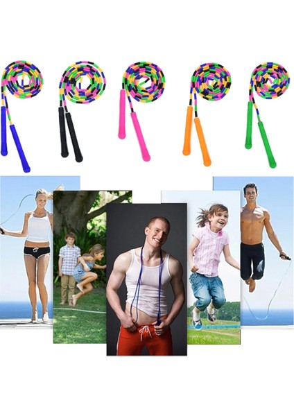 2.7m Siyah Stil Çocuklar Yetişkinler Renkli Boncuklu Segmentasyonlu Ip Atlama + Kaymaz Kolları Egzersiz Sporları Ip Atlama Ipi (Yurt Dışından) modelleri