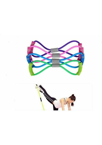 Kırmızı Stil Yeni Varış 8 Şekil Yoga Ralli Kayışı Streç Bant Halat Lateks Kauçuk Kol Direnci Fitness Egzersiz Pilates Yoga Salonu (Yurt Dışından) fırsatları