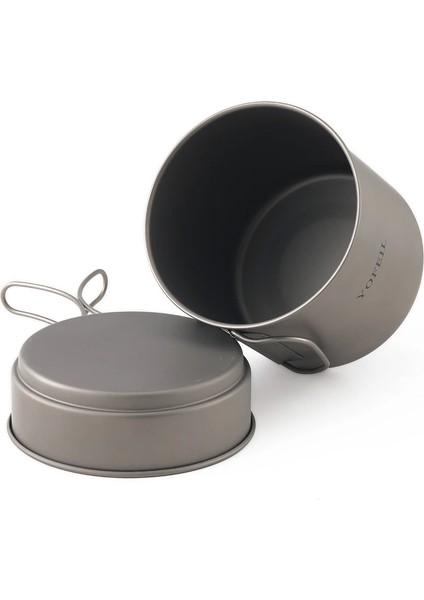 Kırmızı Stil Yofeil Kamp Tencere Ultralight Titanyum Kızartma Tavası Kase Fincan Açık Kamp Pişirme Seti Yüksek Li Yürüyüş Sofra Takımı (Yurt Dışından) modelleri