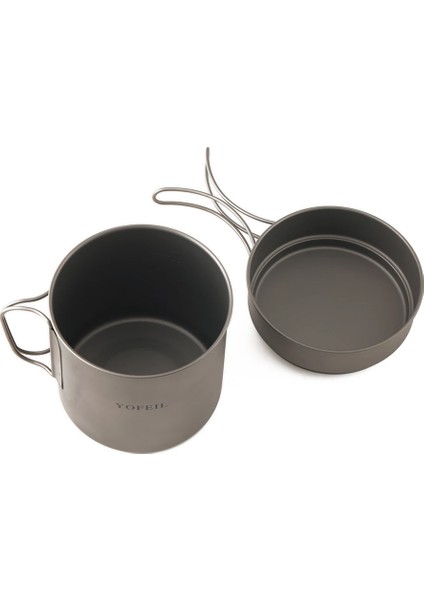 Kırmızı Stil Yofeil Kamp Tencere Ultralight Titanyum Kızartma Tavası Kase Fincan Açık Kamp Pişirme Seti Yüksek Li Yürüyüş Sofra Takımı (Yurt Dışından) indirimleri
