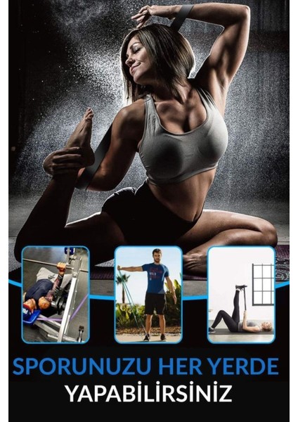 25 kg Direnç Bandı Pilates Egzersiz Lastiği Fitness Gym Kas Geliştirme Spor Bandı