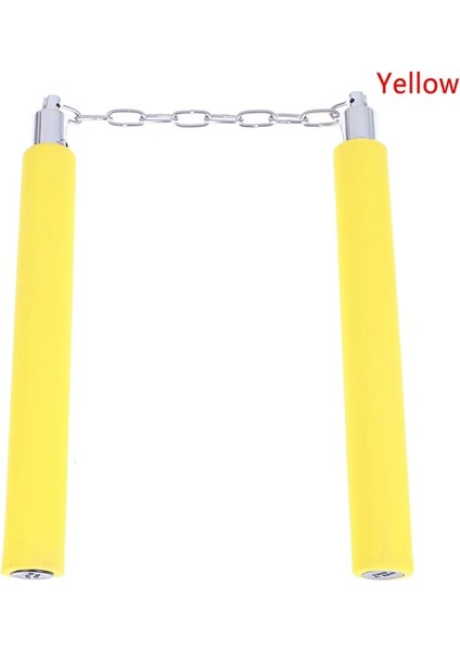 Sarı Stil 1 Adet Karate Dövüş Sanatları Eğitimi Köpük Nunchaku Nunchucks Sopa Uygulama Silahı Fitness Ekipmanları (Yurt Dışından)