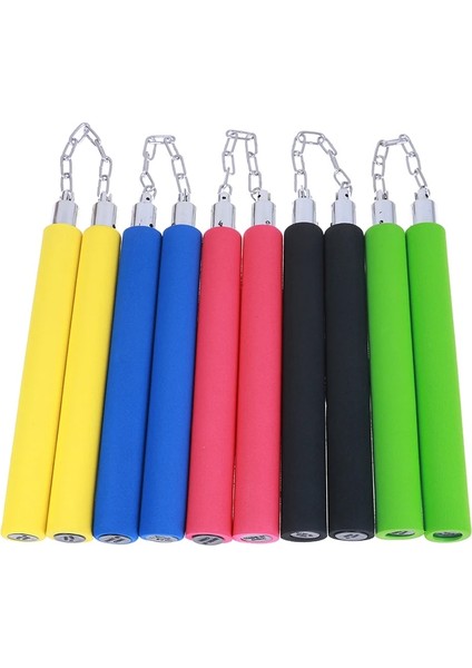 Sarı Stil 1 Adet Karate Dövüş Sanatları Eğitimi Köpük Nunchaku Nunchucks Sopa Uygulama Silahı Fitness Ekipmanları (Yurt Dışından)