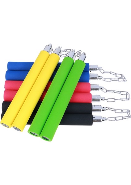 Sarı Stil 1 Adet Karate Dövüş Sanatları Eğitimi Köpük Nunchaku Nunchucks Sopa Uygulama Silahı Fitness Ekipmanları (Yurt Dışından)