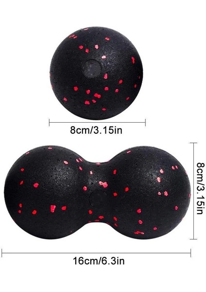 Küçük Top Seti 3 Tarzı Fitness Topu Seti Yüksek Yoğunluklu Epp Firma Fıstık Masaj Topları Miyofasyal Serbest Bırakma Derin Doku Tedavisi Için Hafif (Yurt Dışından)