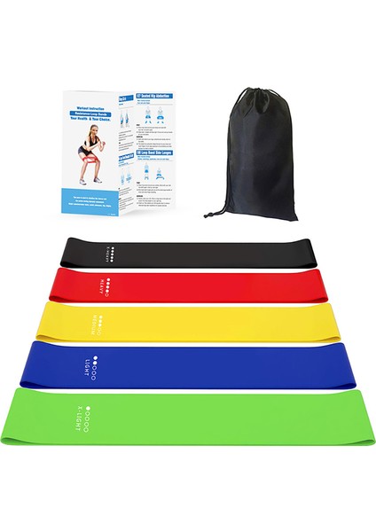 1 Adet Mavi Stil Yeni Elastik Bant Egzersiz Bantları Yoga Fitness Pilates Egzersiz Direnci Döngü Bandı Seti Bacaklar Için Taşıma Çantası ile Popo Kolları (Yurt Dışından) modelleri