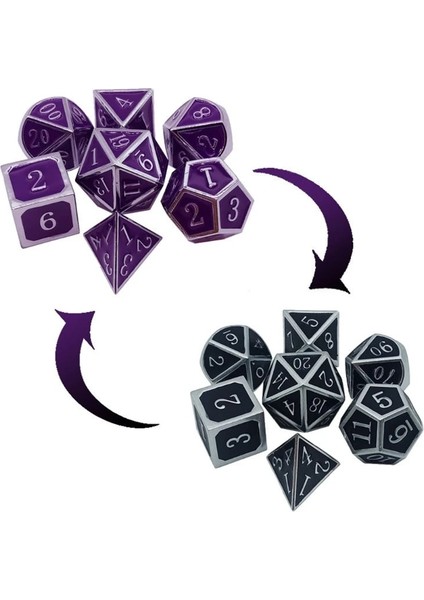 Gd Stili Yeni Sıcaklık Değişimi Zar Metal Rpg Masa Oyunu Zar D4 D6 D8 D10 D% D12 D20 (Yurt Dışından) fiyatları