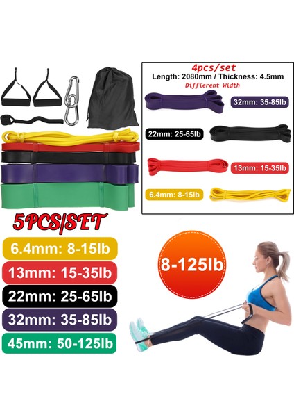 Kumral Tarzı Direnç Bandı Seti Spor Salonu Güç Eğitimi Lastik Döngüler Bant Egzersiz Fintess Egzersiz Bantları Kapı Çapa Ayak Bileği Kayışı (Yurt Dışından) fiyatları
