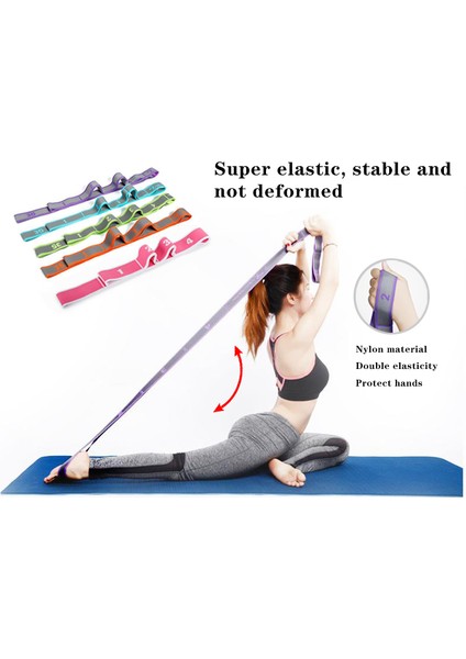 A-Gül Tarzı Yoga Çekme Kayışı Kemer Polyester Lateks Elastik Latin Dansı Germe Bandı Döngü Yoga Pilates Gym Fitness Egzersiz Direnç Bantları (Yurt Dışından) fırsatları