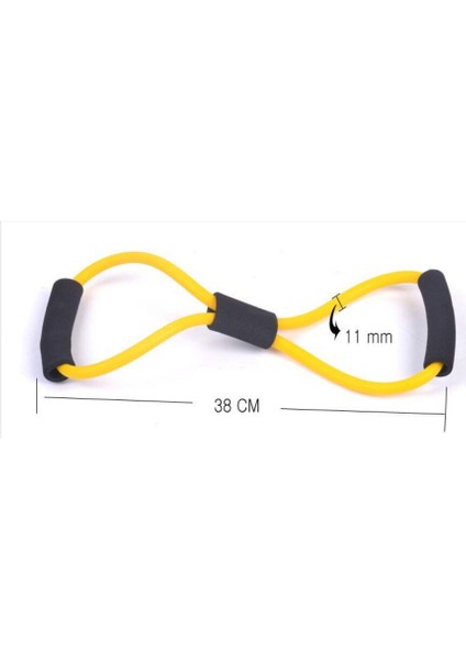Sarı Stil Direnç Eğitim Bantları Yoga 8 Tipi Vücut Geliştirme Fitness Ekipmanları Için Tüp Egzersiz Egzersizi (Yurt Dışından)
