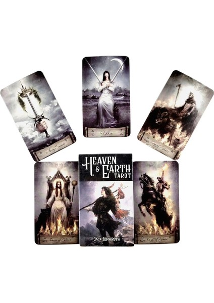 Kara Kedi Stili Yeni Yüksek Li Heaven Earth Tarot Kartları Fal Rehberliği Arkadaş Oyunu Için Pdf Rehberi ile Kehanet Güverte Tahta Oyunu Anlatıyor (Yurt Dışından)
