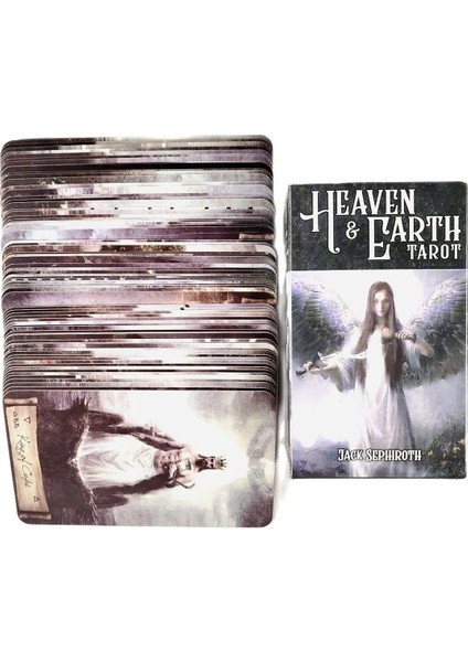 Kara Kedi Stili Yeni Yüksek Li Heaven Earth Tarot Kartları Fal Rehberliği Arkadaş Oyunu Için Pdf Rehberi ile Kehanet Güverte Tahta Oyunu Anlatıyor (Yurt Dışından)