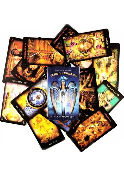 Rüyaların Tarot Stili Yeni Yüksek Li Arcanum Tarot Kartları Fal Rehberliği Arkadaş Partisi Için Pdf Rehberi ile Kehanet Güverte Tahta Oyunu Anlatıyor (Yurt Dışından)